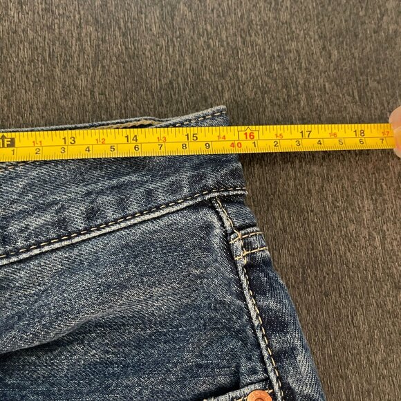 New Levi's 501 Women's Distressed Low Pro Straight Leg Blue Denim Pants, Size 29 - Picture 9 of 11